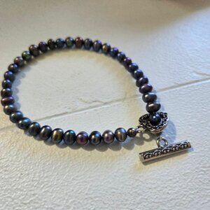 Bracelet with Opalescent Glass Pearls